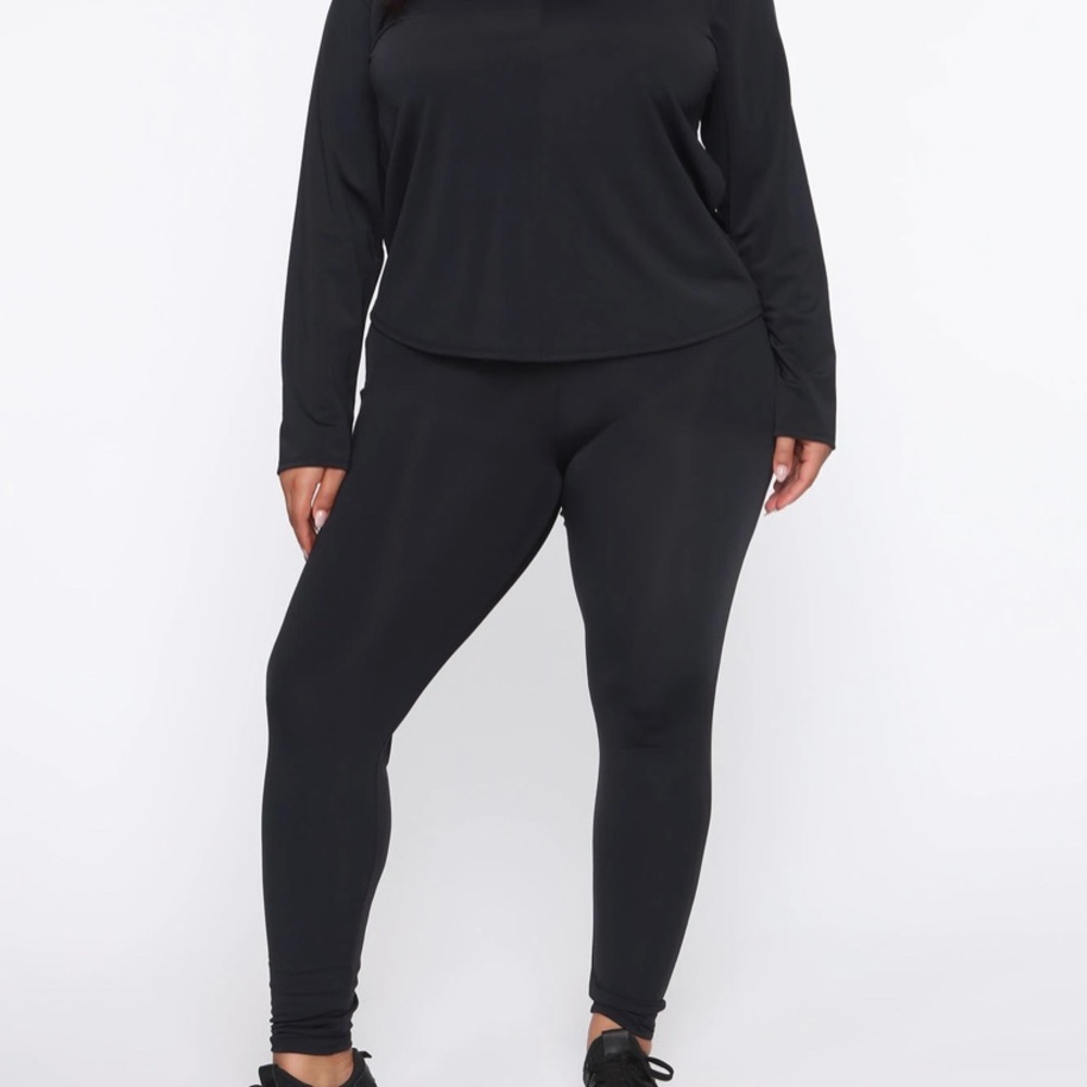 Black long sleeve, high neck matching set